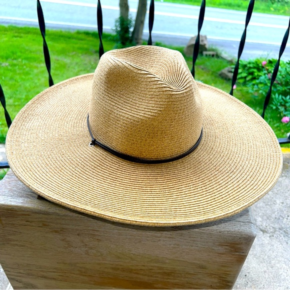 San Diego Hat Co. Fedora Sun Hat with Flat Brim Toast Unisex Medium - Picture 1 of 8